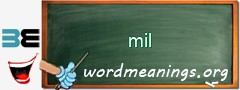 WordMeaning blackboard for mil